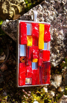 Pendentif acier - Création Sylvie Foisel-Guigues
