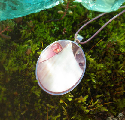 Pendentif acier - Création Sylvie Foisel-Guigues