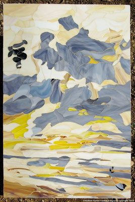 Ciel d'après Etude de ciel par Eugène Boudin - 2010 - 56 x 37 cm - Sylvie Foisel-Guigues