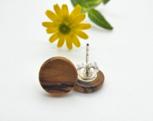 Ohrstecker aus Olivenholz