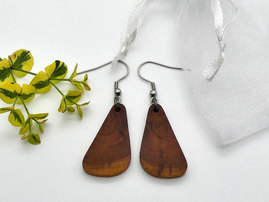 Ohrringe aus Holz - Eibe