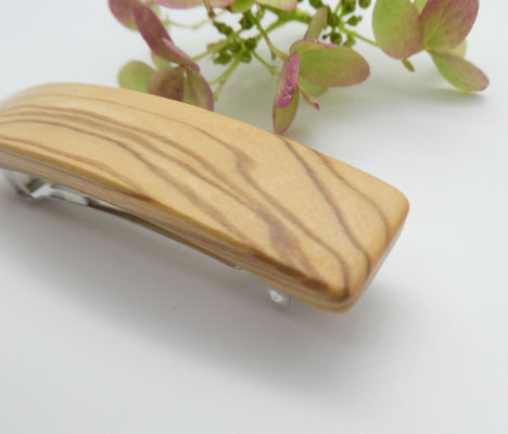 Haarspange aus Olivenholz & kleine Klammer