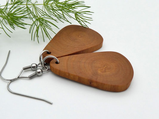 Ohrringe aus Holz - Apfelbaum