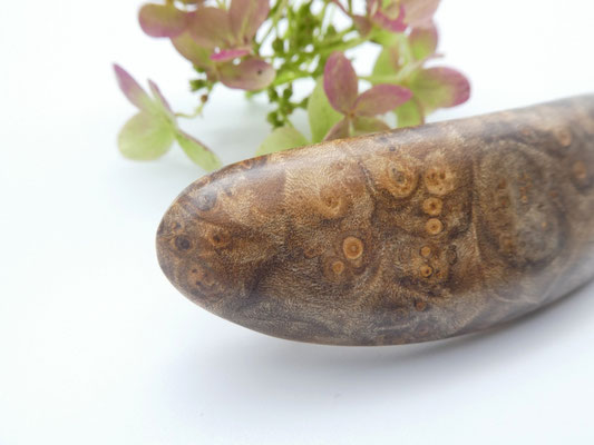 Haarspange aus Ahornmaser & kleine Klammer