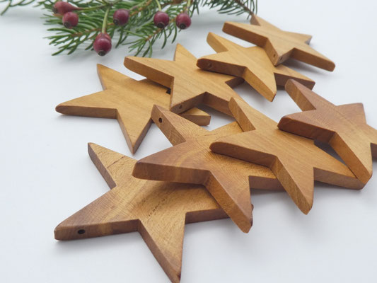 8 Holzsterne aus Kirsche