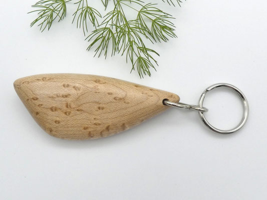 Schlüsselanhänger-Handschmeichler aus Holz - Muschelahorn