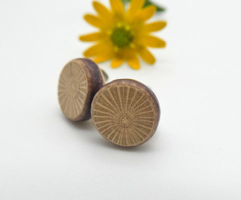 Ohrstecker aus einem australischen Strauch 8 mm