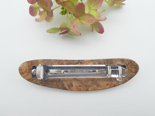 Haarspange aus Ahornmaser & kleine Klammer