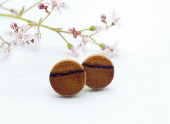 Ohrstecker aus Olivenholz 10 mm