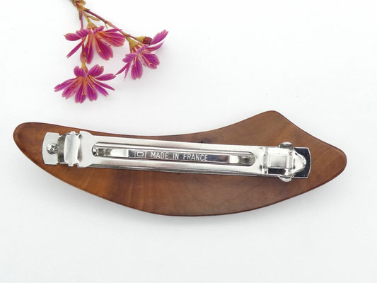 Haarspange aus Holz - Apfelbaum & große Klammer