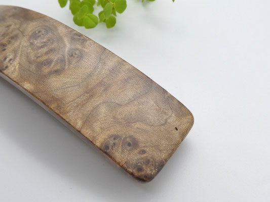 Haarspange aus Ahornmaser & große Klammer