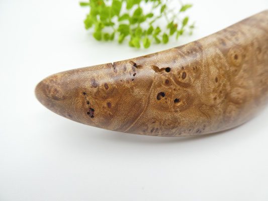 Haarspange aus Ahornmaser & mittelgroße Klammer