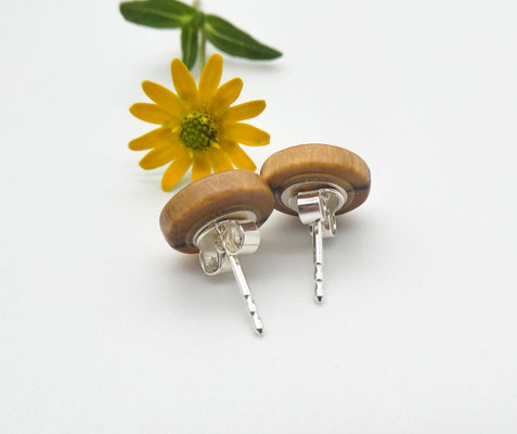 Ohrstecker aus Olivenholz 10 mm