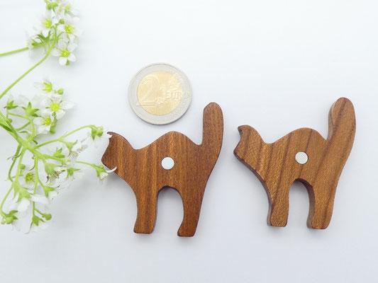 Katze Magnet aus Ulme