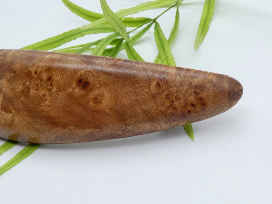 Haarspange aus Ahornmaser & mittelgroße Klammer