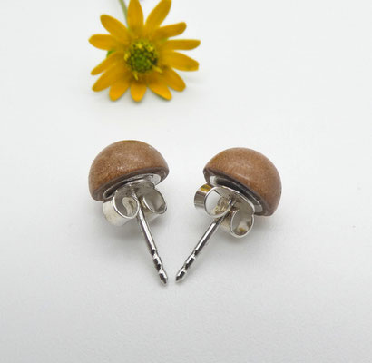 Ohrstecker aus Apfelholz 8 mm