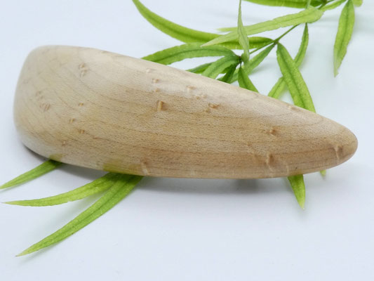 Haarspange aus Muschel-Ahorn & mittelgroße Klammer