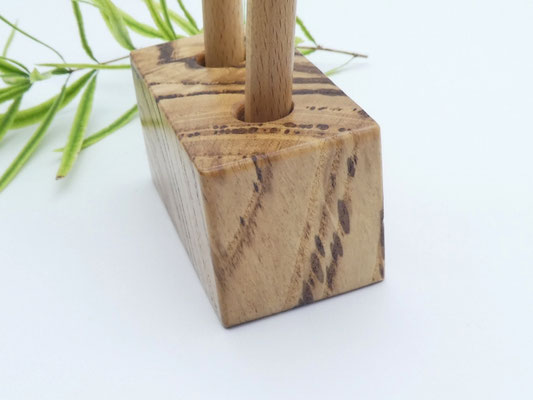 Stifthalter aus Olivekern-Esche für 2 Stifte