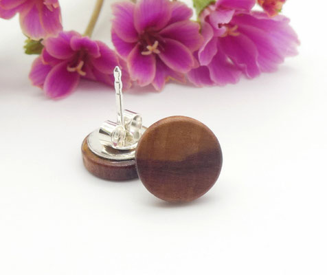 Ohrstecker aus Apfelbaum 10 mm