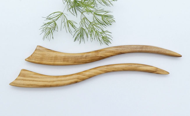 Haarstab aus Holz - Olivenholz