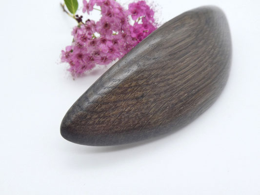Haarspange aus Mooreiche & mittelgroße Klammer