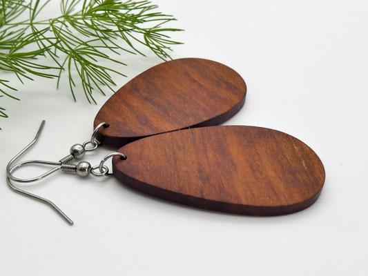Ohrringe aus Holz - Birne