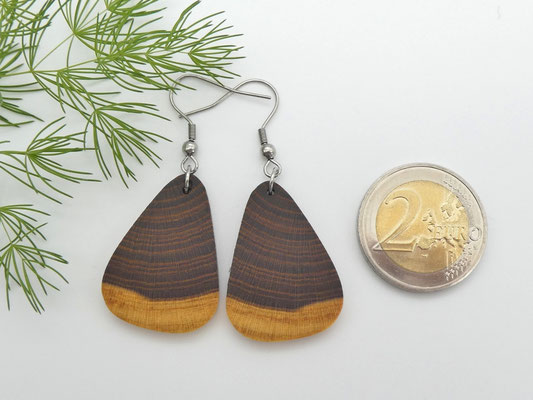 Ohrringe aus Holz - Goldregen