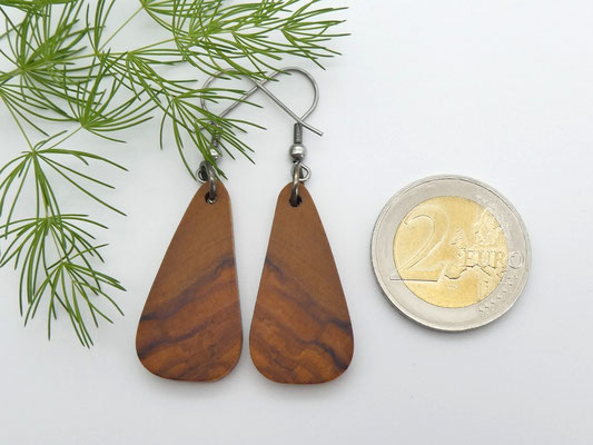 Ohrringe aus Holz - Olivenholz