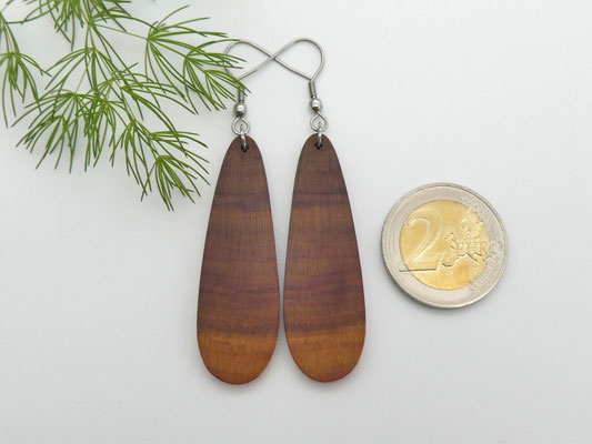 Ohrringe aus Holz - Zwetschge