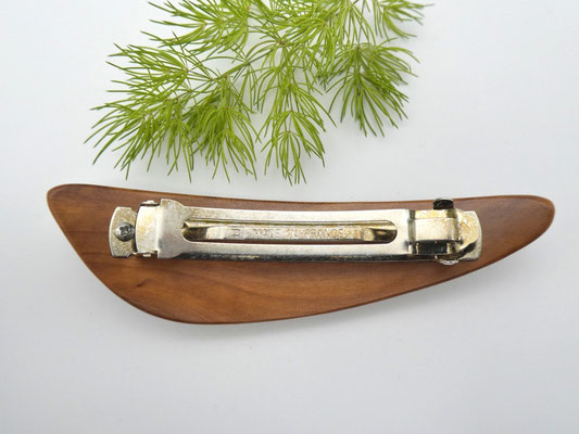 Haarspange aus Holz - Apfelholz & mittelgroße Klammer