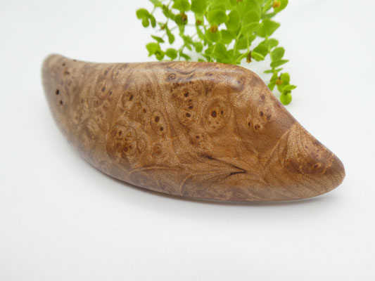 Haarspange aus Ahornmaser & mittelgroße Klammer