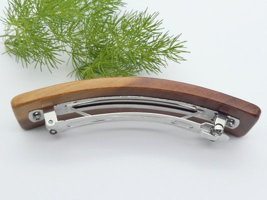 Haarspange aus Holz - Zwetschge & große Klammer