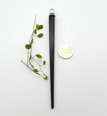 Haarstab aus Mooreiche & Muschelkernperle
