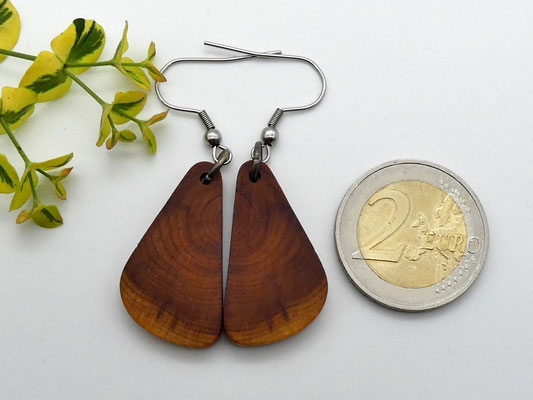 Ohrringe aus Holz - Eibe