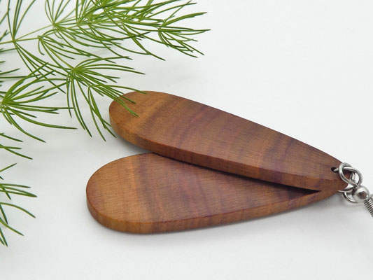 Ohrringe aus Holz - Zwetschge