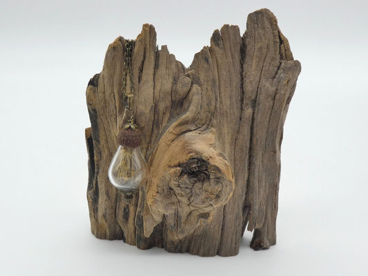 Naturschmuck-Anhänger mit Eichel + Herbstlöwenzahn