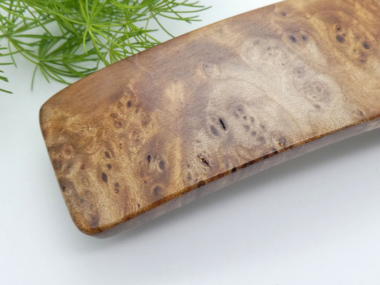 Haarspange aus Holz - Ahornmaser & große Klammer