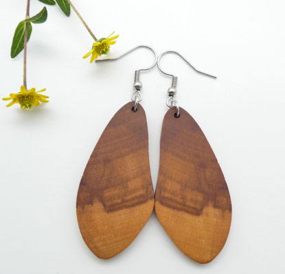 Ohrringe aus Holz - Apfelbaum