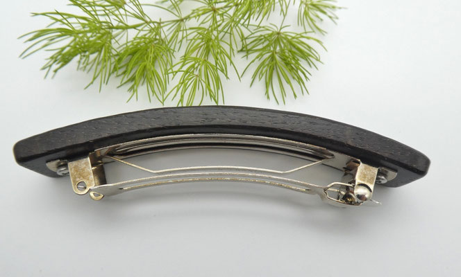 Haarspange aus Holz - Mooreiche & mittelgroße Klammer