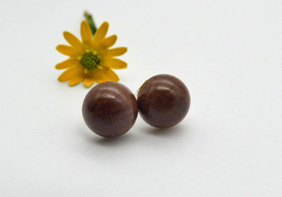 Ohrstecker aus Zwetschge, 8 mm