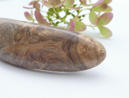 Haarspange aus Ahornmaser & kleine Klammer