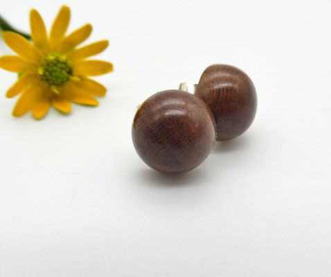 Ohrstecker aus Zwetschge, 8 mm