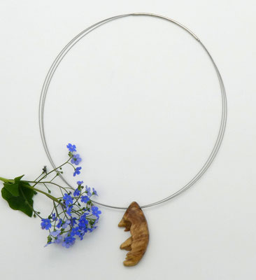 Anhänger aus Goldfield + Edelstahlcollier
