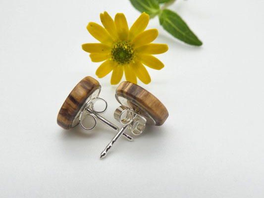 Holzohrstecker aus Olivenholz 10 mm