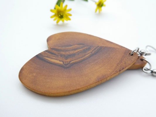 Ohrringe aus Holz - Olivenholz