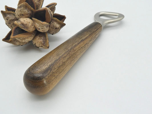Flaschenöffner mit Holzgriff aus Walnuss