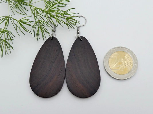 Ohrringe aus Holz - Nussbaum