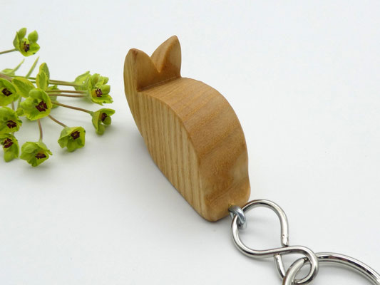 Hase aus Esche, Schlüsselanhänger