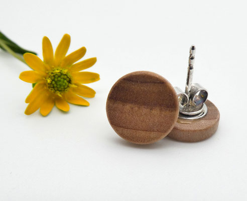 Ohrstecker aus Apfelbaum 10 mm