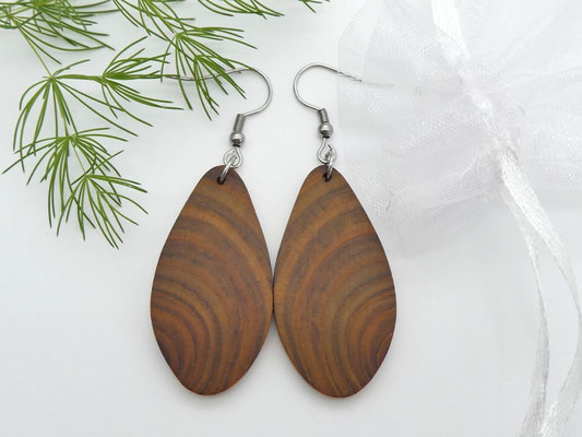 Ohrringe aus Holz - Essigbaum